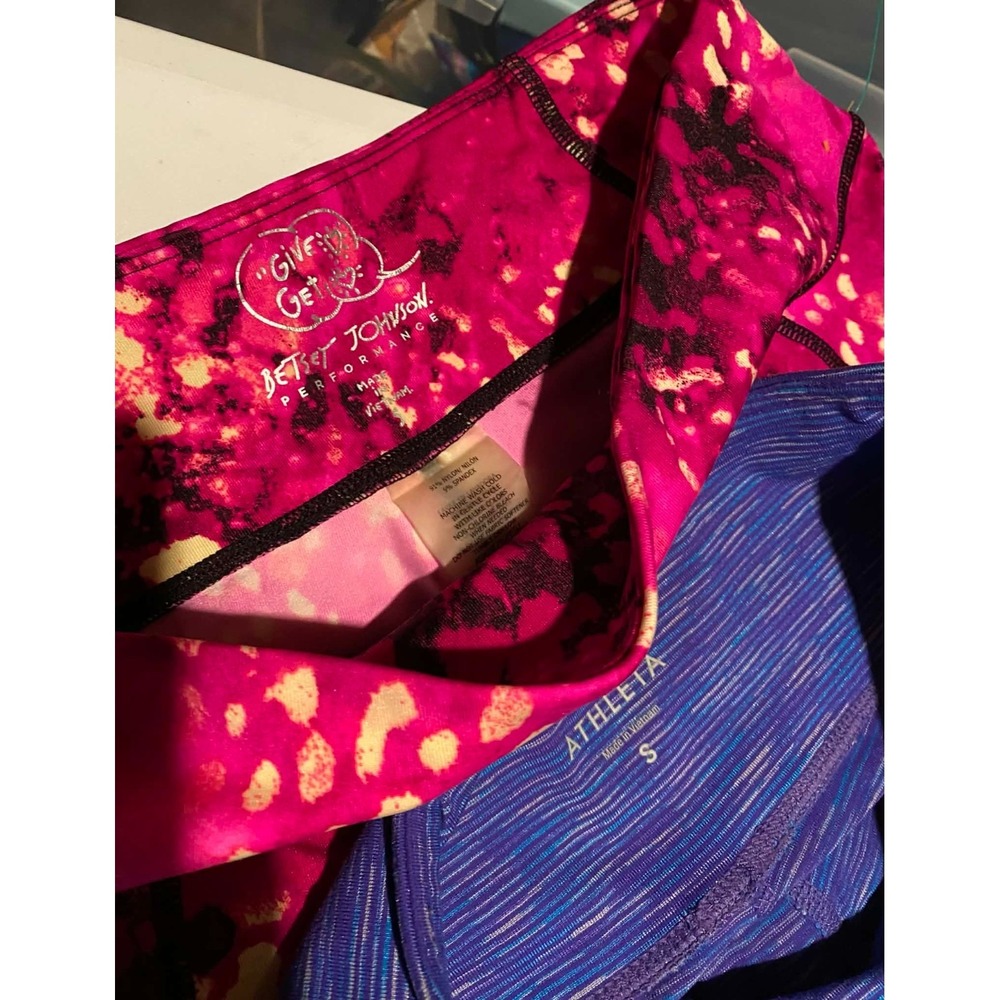 Yoga Leggings, Betsey Johnson and Athleta, Size Small Womens - Set of 2